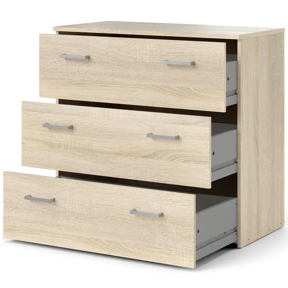 Florence Space 3 Drawer Chest of Drawers - Brown, Oak
