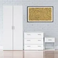 Florence Space 3 Piece Bedroom Furniture Set - White