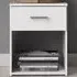Florence Space Bedside Table with Drawer - White