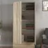 Florence Space Single Drawer 2 Door Wardrobe - Brown, Oak