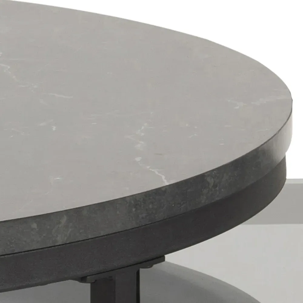 Florence Spiro Nest of Tables Set of 2 - Black, Glass