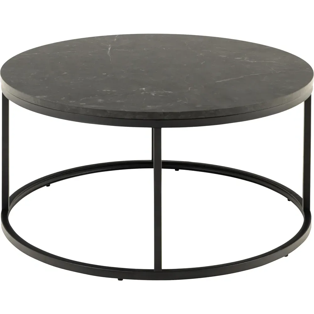 Florence Spiro Round Coffee Table - Black, Melamine