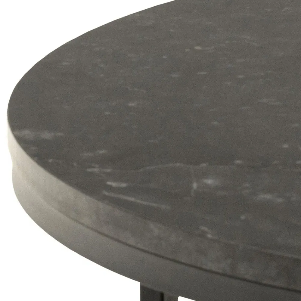 Florence Spiro Round Coffee Table - Black, Melamine