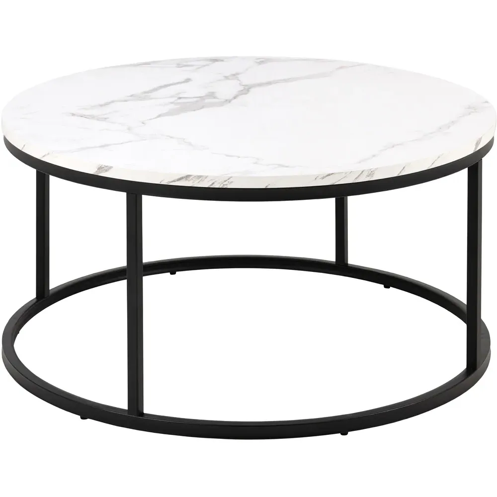 Florence Spiro Round Coffee Table - White, Melamine