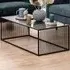 Florence Strington Rectangular Coffee Table - Black