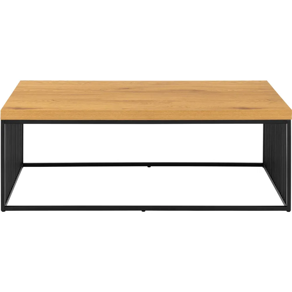 Florence Strington Rectangular Coffee Table - Black, Oak