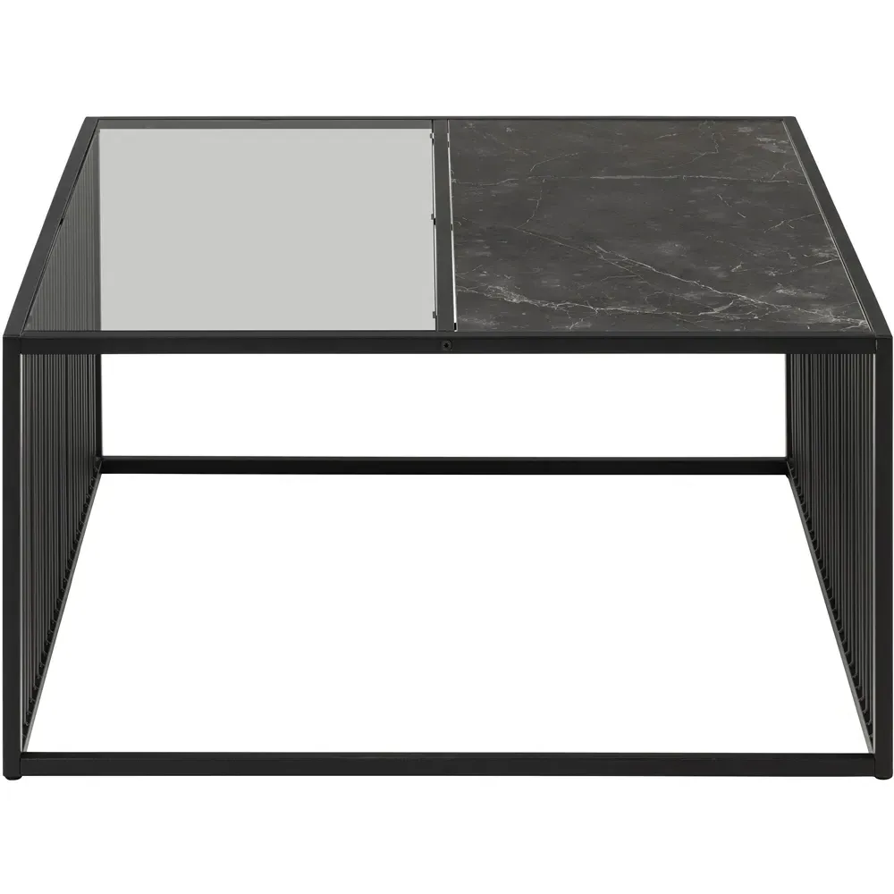 Florence Strington Square Coffee Table - Black
