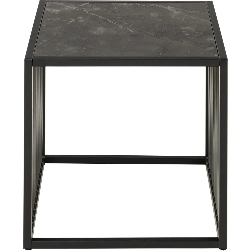 Florence Strington Square Side Table - Black