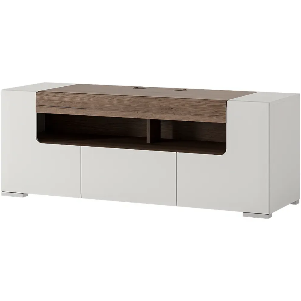 Florence Toronto 2 Door TV Unit - White, High Gloss