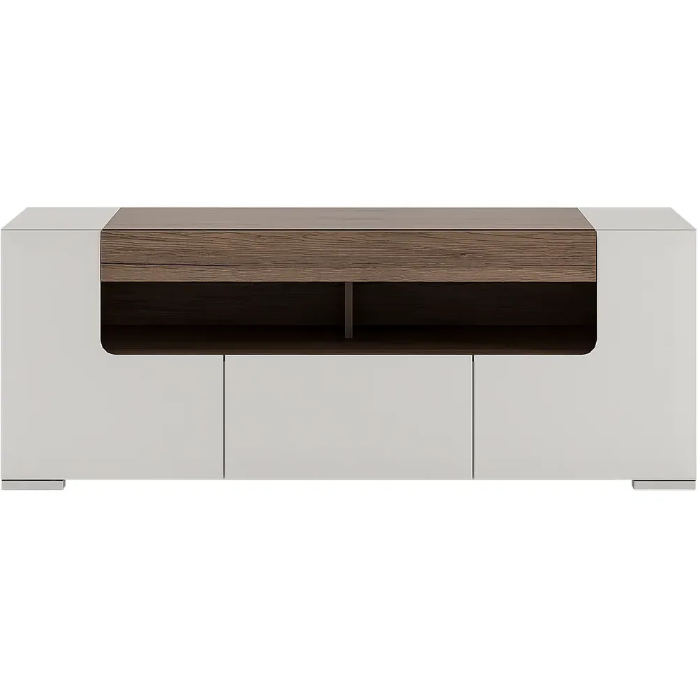 Florence Toronto 2 Door TV Unit - White, High Gloss