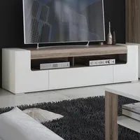 Florence Toronto 2 Door TV Unit - White, High Gloss