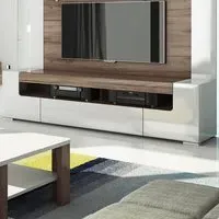 Florence Toronto Wide 2 Door TV Unit - White, High Gloss