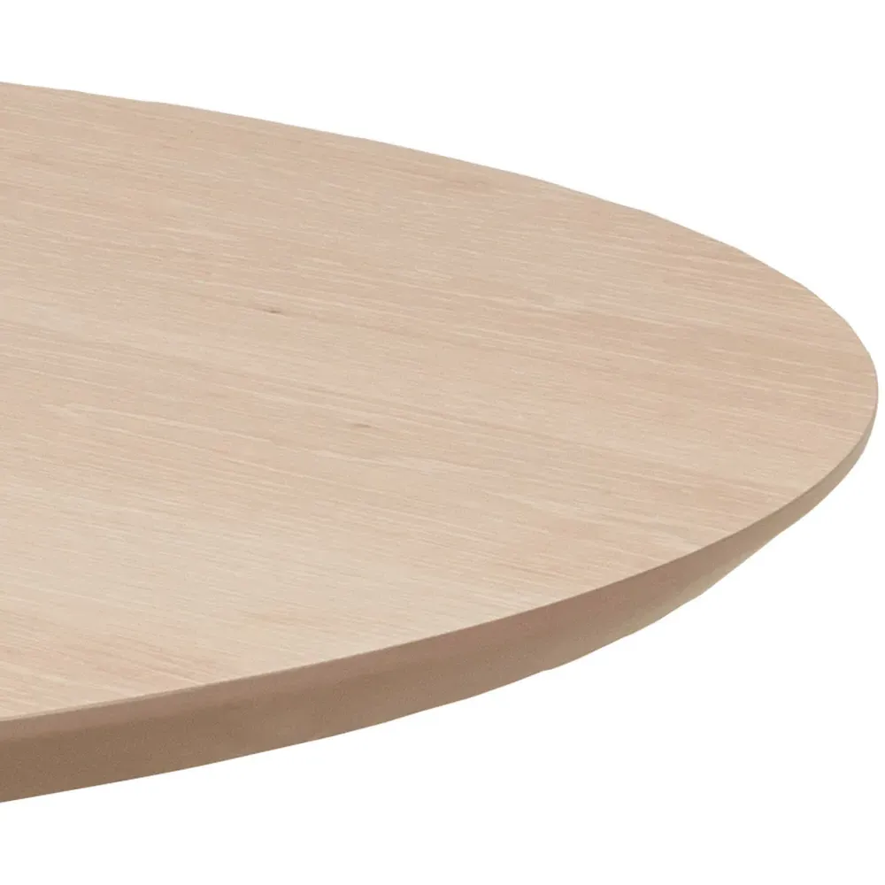 Florence Townsville 4 Seater Round Dining Table - White, Oak