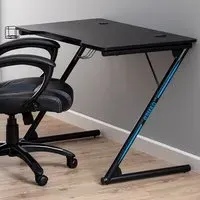 Florence Trooper Gaming Desk - Black