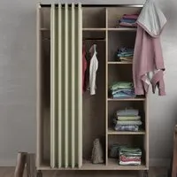 Florence Uppsala 6 Shelf Mobile Wardrobe - Jackson Hickory Oak