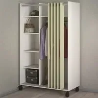 Florence Uppsala 6 Shelf Mobile Wardrobe - White