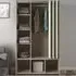 Florence Uppsala 7 Shelf Open Wardrobe with Curtain - Brown