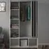 Florence Uppsala 7 Shelf Open Wardrobe with Curtain - White
