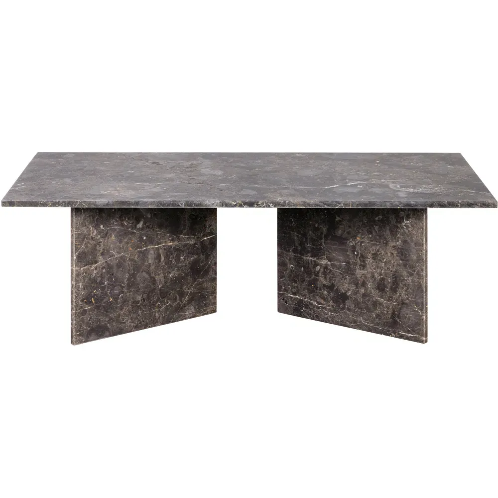 Florence Vega Rectangular Coffee Table - Grey, Marble