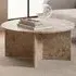 Florence Vega Round Coffee Table - Brown, Marble