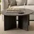 Florence Vega Round Coffee Table - Grey, Marble