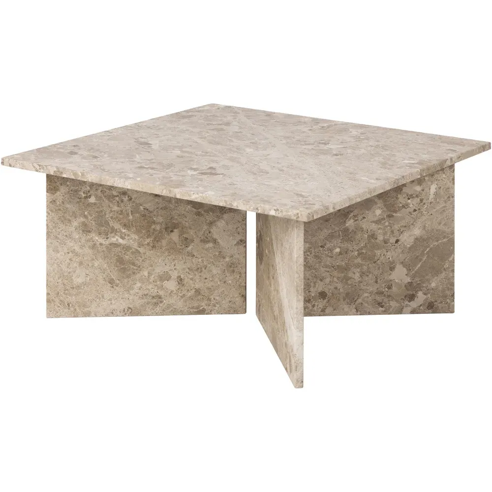Florence Vega Square Coffee Table - Brown, Marble