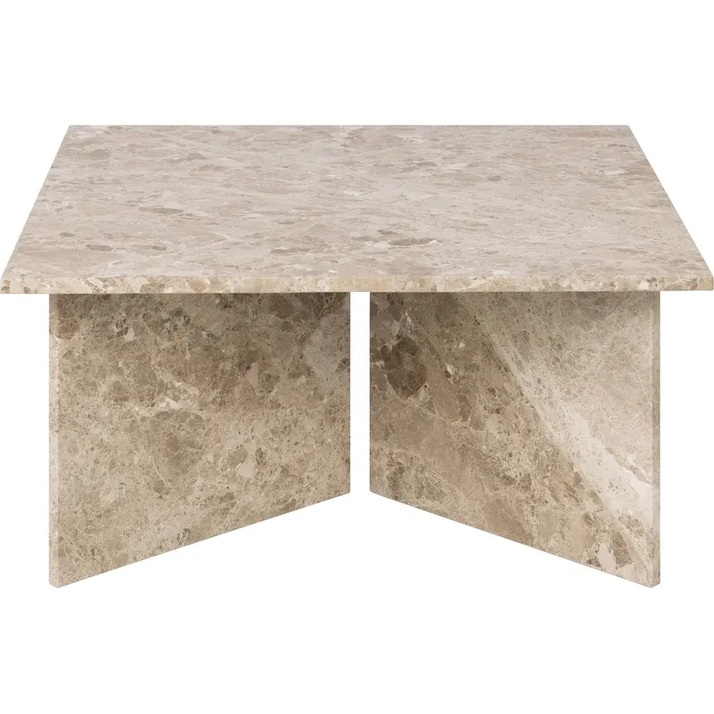 Florence Vega Square Coffee Table - Brown, Marble