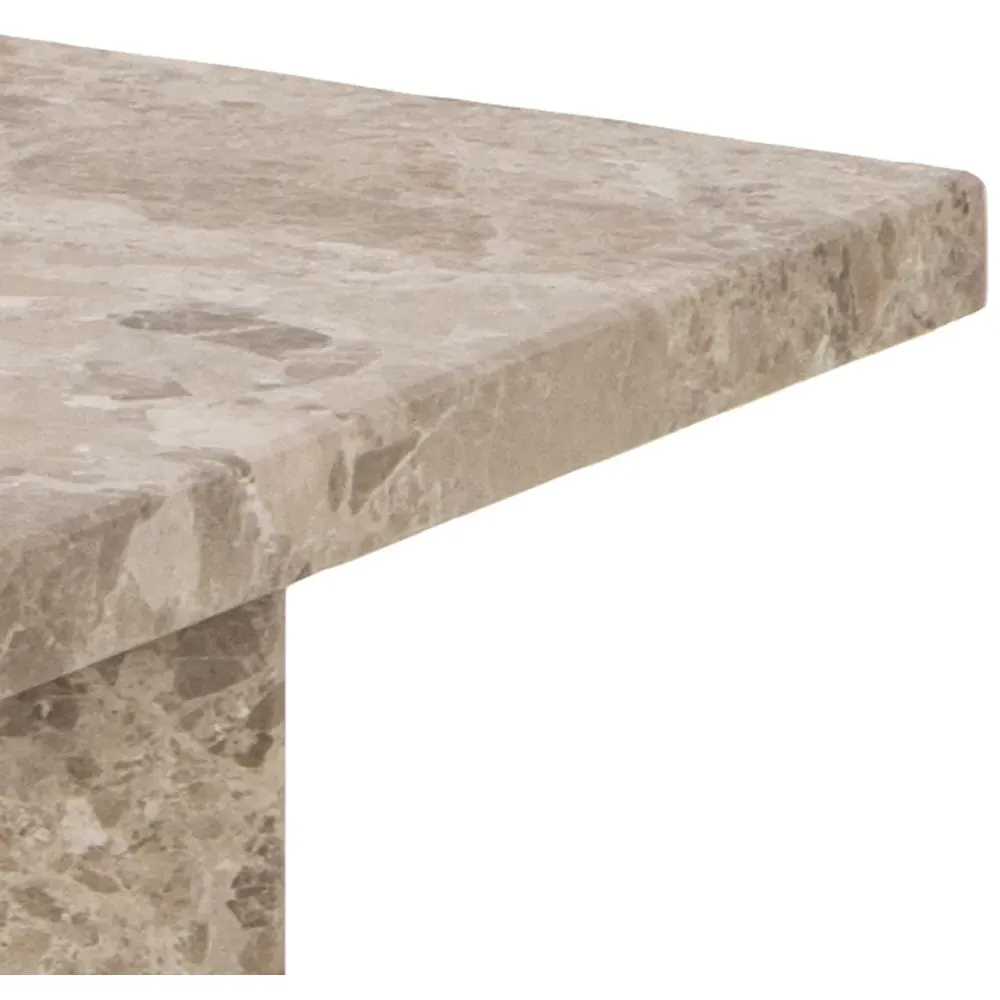 Florence Vega Square Coffee Table - Brown, Marble