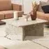 Florence Vega Square Coffee Table - Brown, Marble