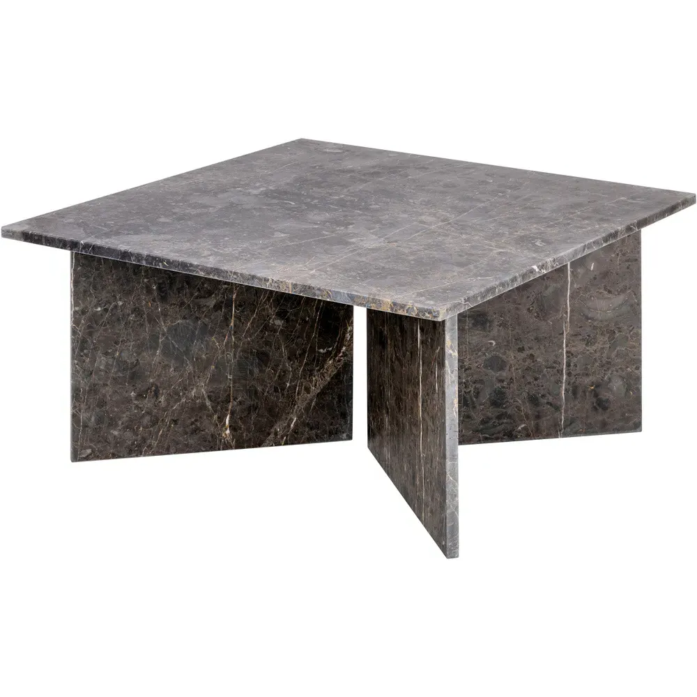 Florence Vega Square Coffee Table - Grey, Marble
