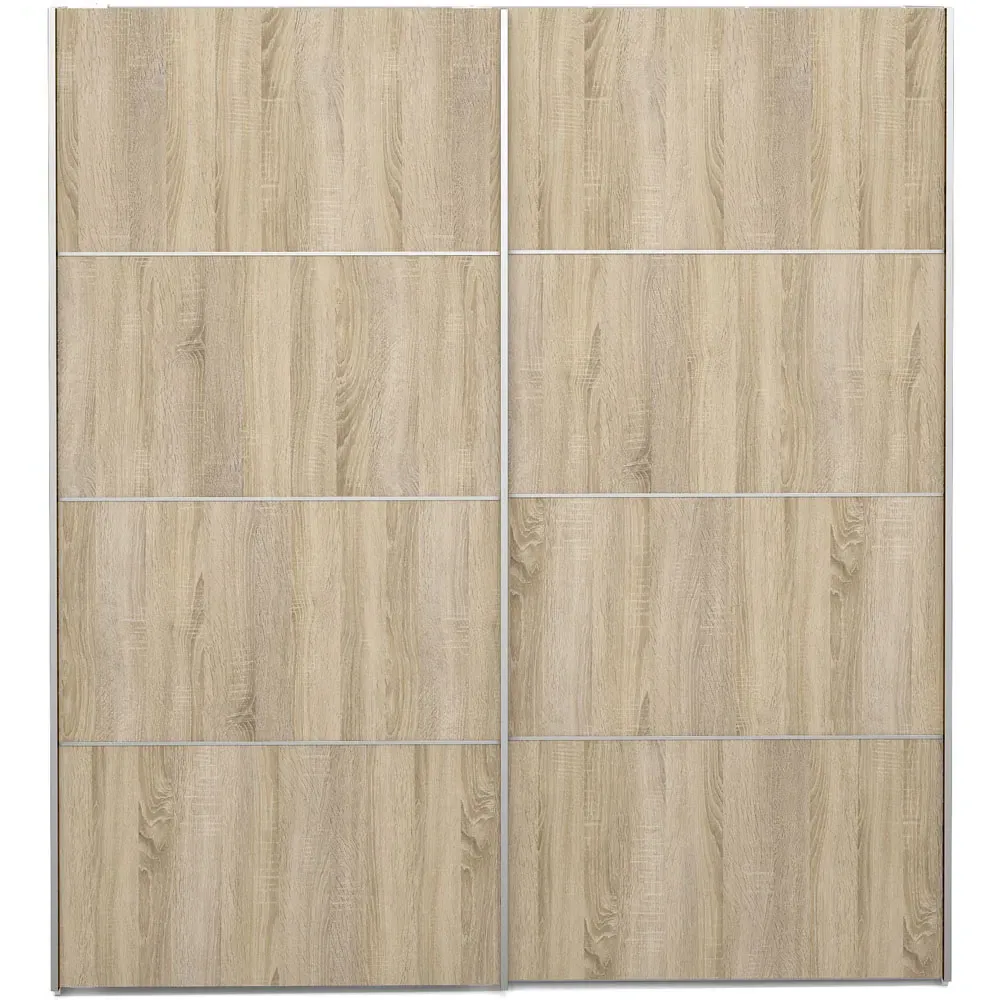 Florence Verona 2 Door Sliding Wardrobe - White, Oak