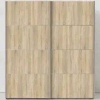 Florence Verona 2 Door Sliding Wardrobe - White, Oak