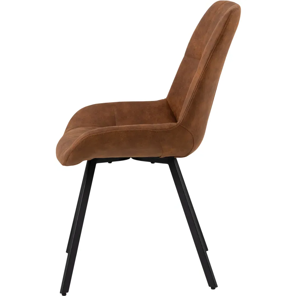 Florence Waylor Set of 2 Dining Chair - Brown, Fabric