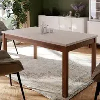 Florence Wensley 8 Seater Extendable Dining Table - Light Grey, Oak