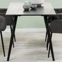Florence Wicklow 4 Seater Ceramic Dining Table - Black