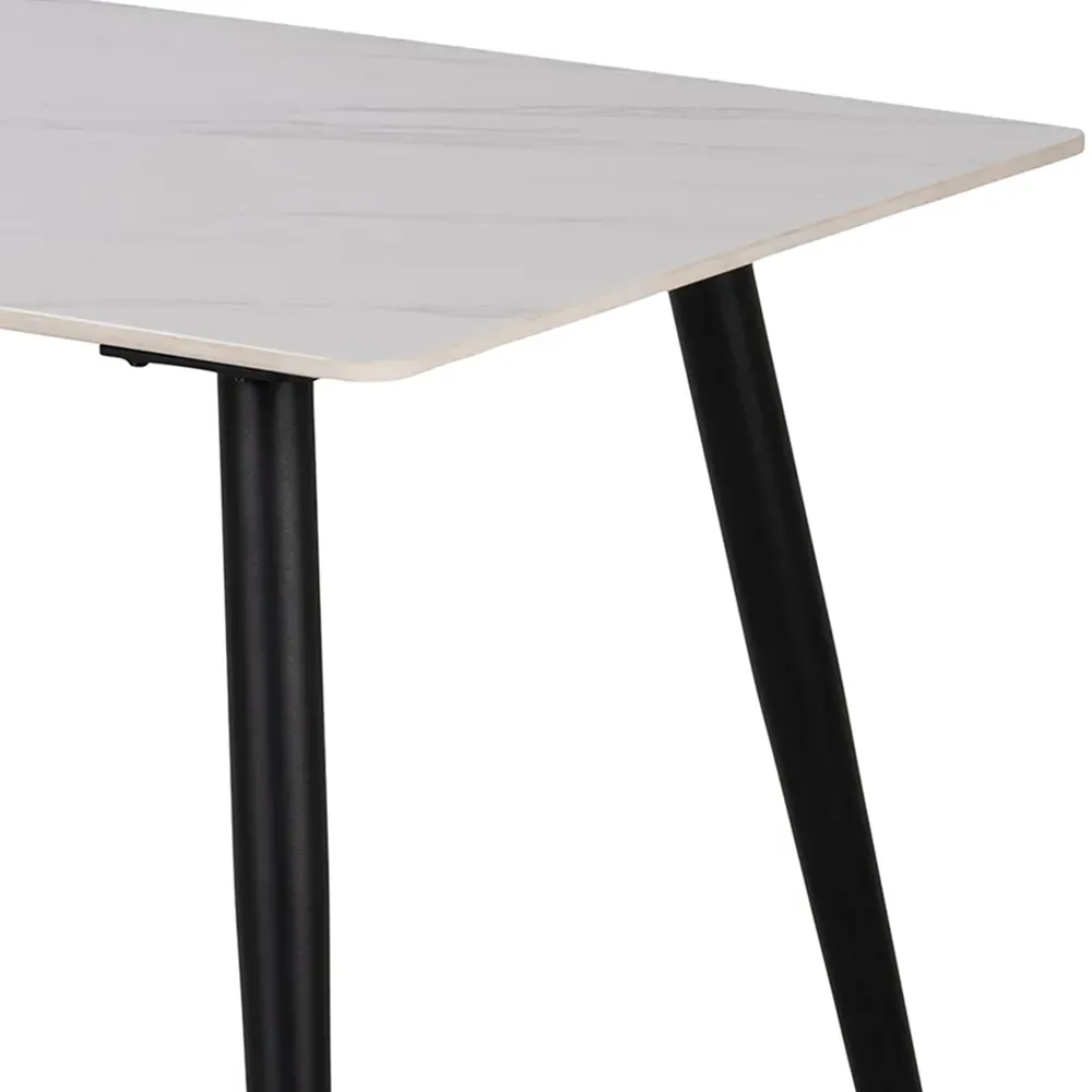 Florence Wicklow 4 Seater Ceramic Dining Table - White