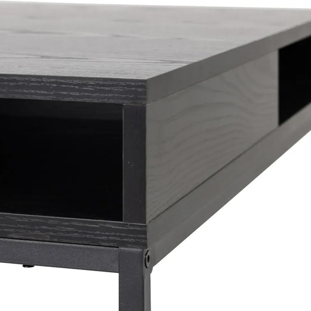 Florence Willford 2 Shelf Coffee Table - Black