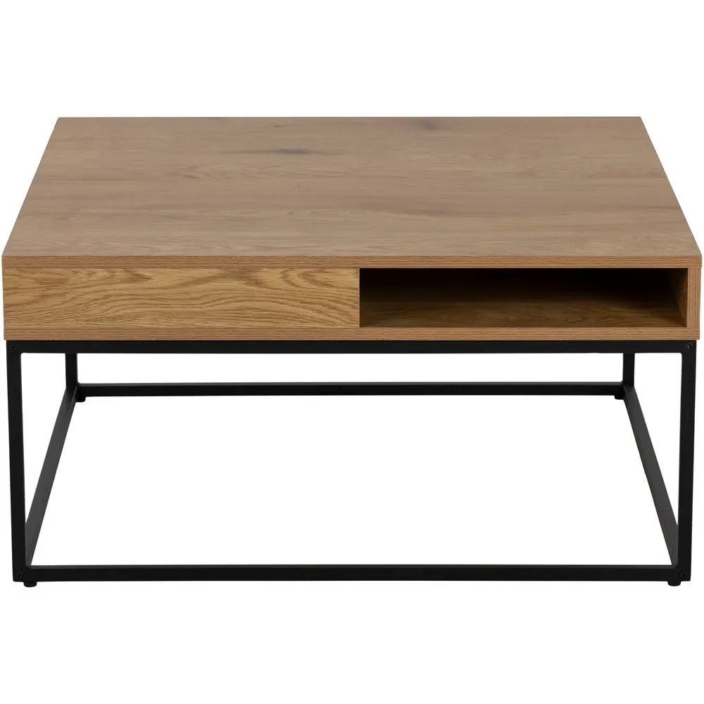 Florence Willford 2 Shelf Coffee Table - Black, Oak