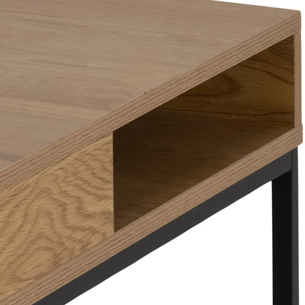 Florence Willford 2 Shelf Coffee Table - Black, Oak