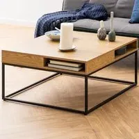 Florence Willford 2 Shelf Coffee Table - Black, Oak