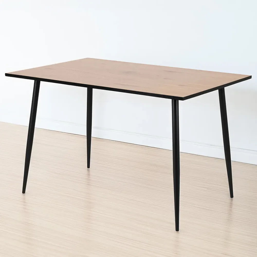 Florence Wilma 4-Seater Dining Table - Black, Oak