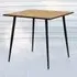 Florence Wilma 4-Seater Square Dining Table - Black, Oak