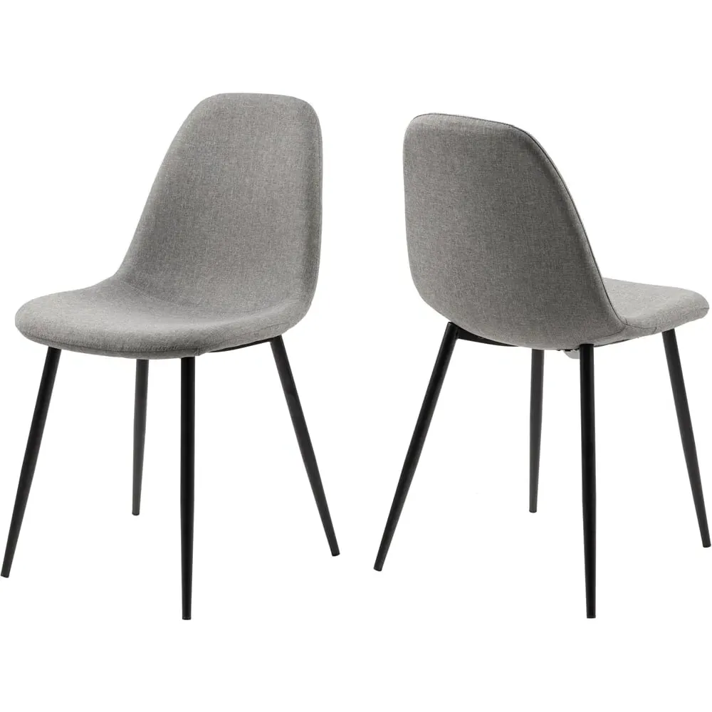Florence Wilma Set of 4 Dining Chairs - Light Grey