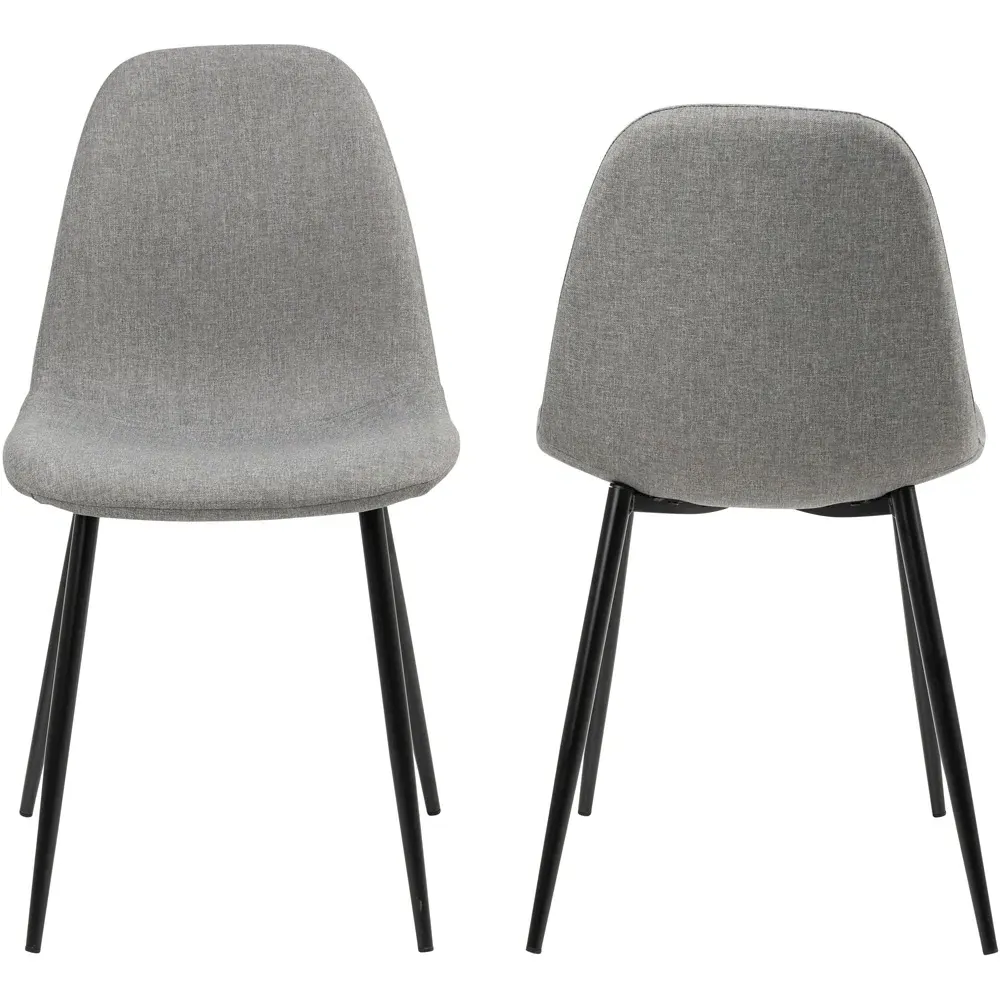 Florence Wilma Set of 4 Dining Chairs - Light Grey