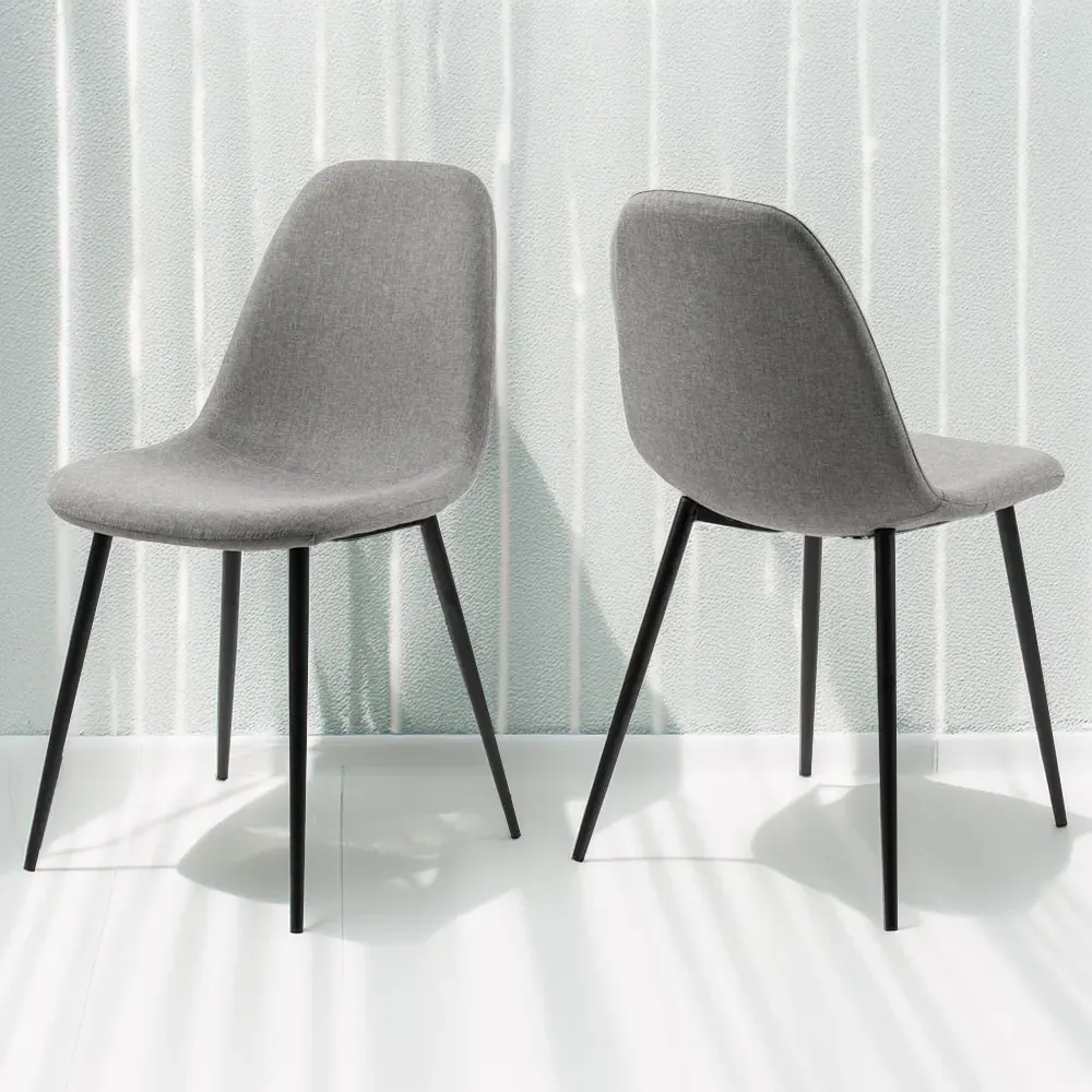 Florence Wilma Set of 4 Dining Chairs - Light Grey image