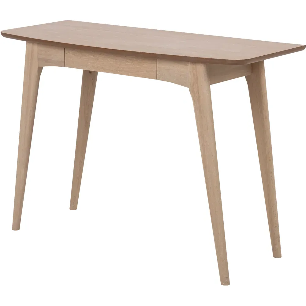 Florence Woodstock Single Drawer Office Desk - Brown, Oak