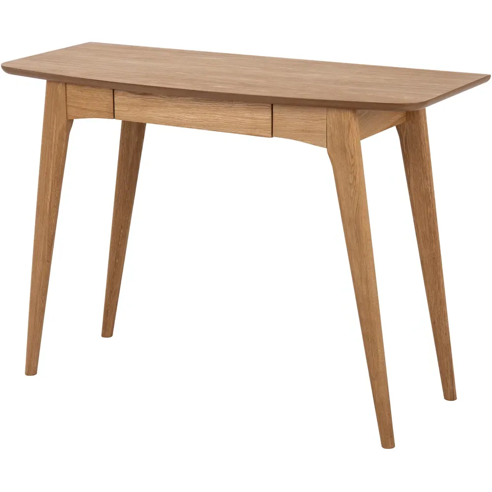 Florence Woodstock Single Drawer Office Desk - Brown, Oak