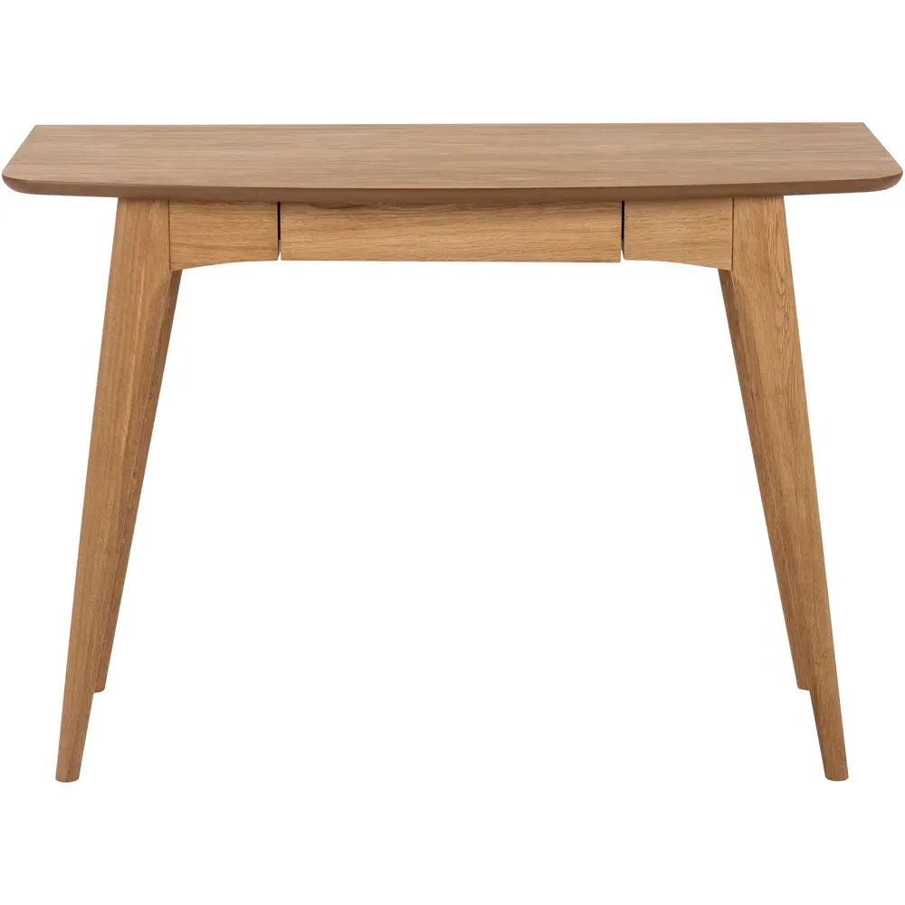 Florence Woodstock Single Drawer Office Desk - Brown, Oak