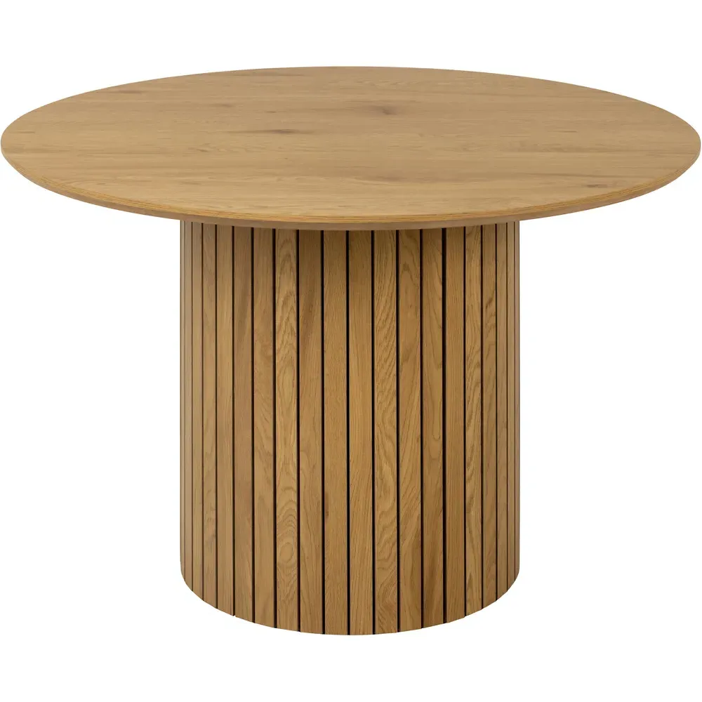 Florence Yale 4 Seater Round Dining Table - Brown, Oak