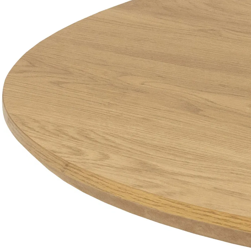 Florence Yale 4 Seater Round Dining Table - Brown, Oak